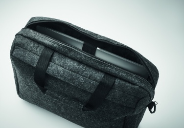Logo trade promotional giveaways image of: 15 inch RPET felt laptop bag